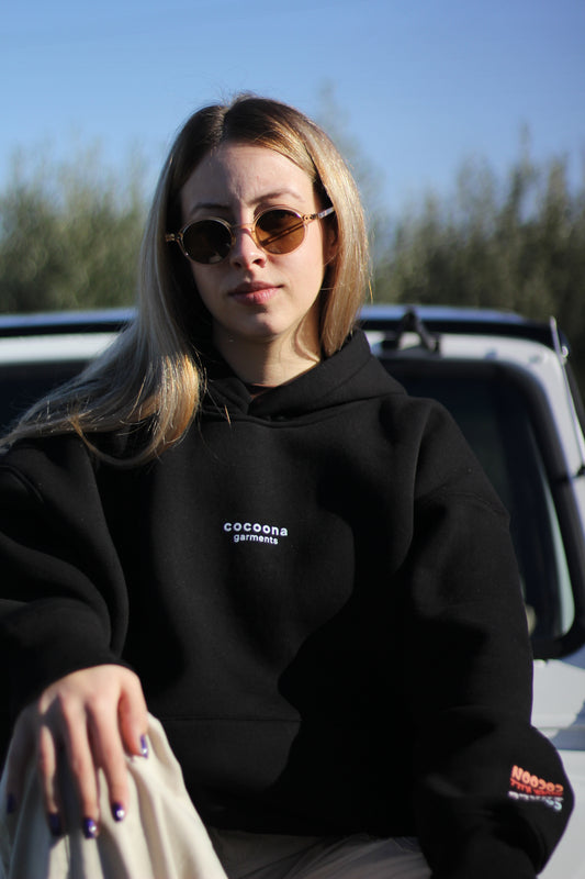 Oversized Hoodie "Never K" Black